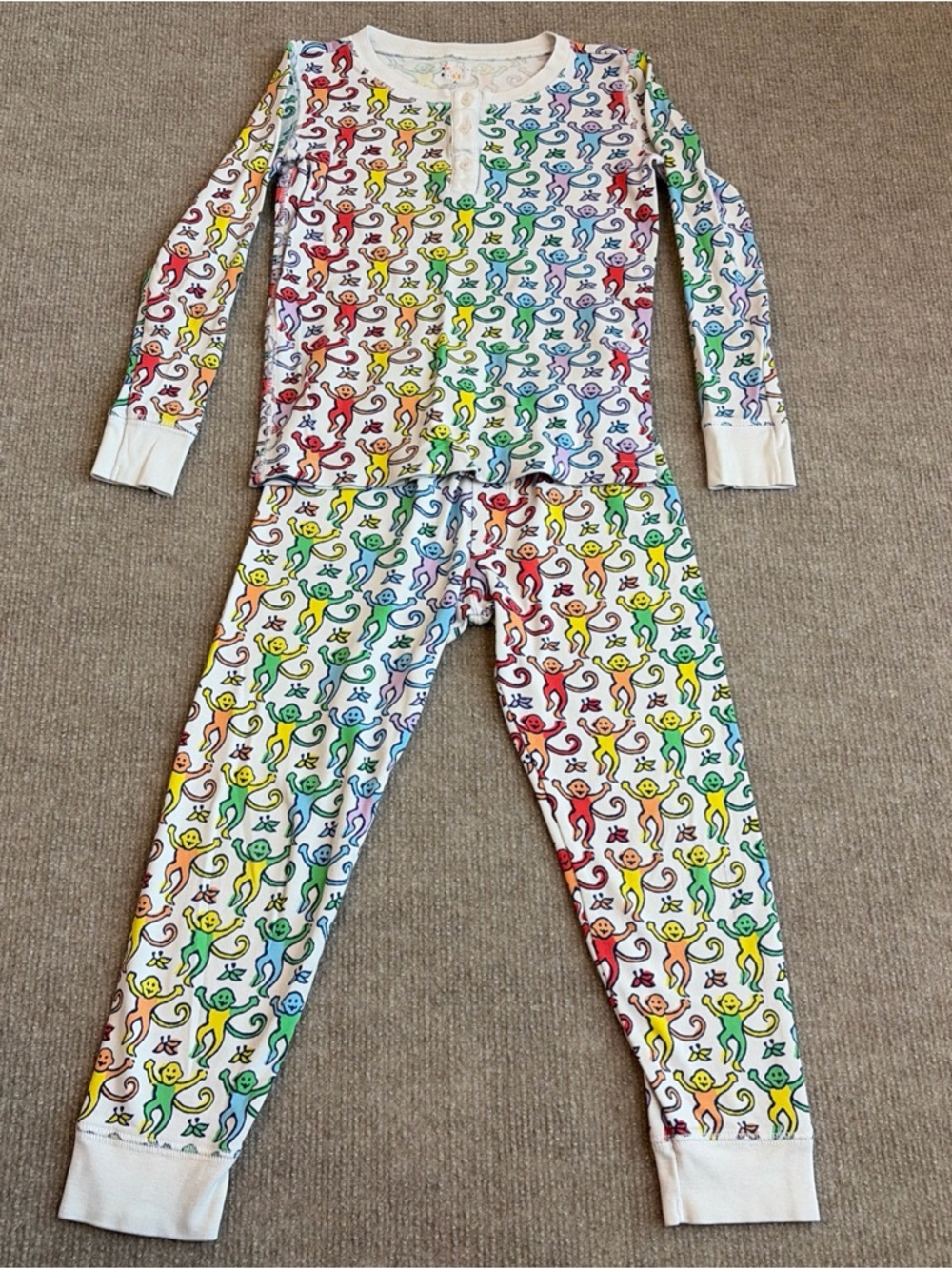 Roller Rabbit Kids Sz 6 Disco Monkey Pajamas